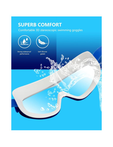 Paquete de 2 Gafas de Natación Yoocixu con Antivaho y UV400