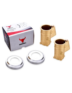 Anclaje y Placa Escutcheon Bronce The Door Bull 2 Paquete