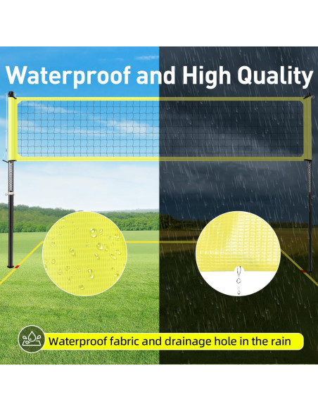 Red de Voleibol Portátil Wiseek VBN-32x8FT Aluminio 9.75m