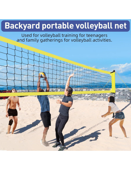 Red de Voleibol Portátil Wiseek VBN-32x8FT Aluminio 9.75m