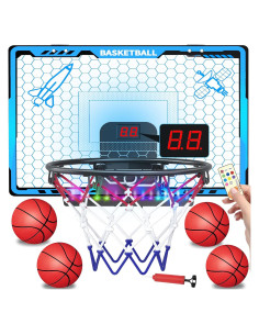 Aro de Baloncesto Awsoo Mini Interior con LED y 4 Balones