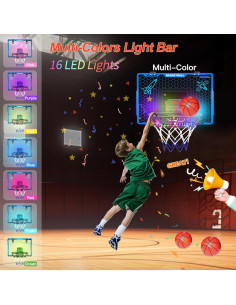Aro de Baloncesto Awsoo Mini Interior con LED y 4 Balones 2