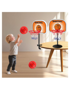 Aro de Baloncesto Mini ZQXJXZ 2 en 1 con Ventosa y Pelotas
