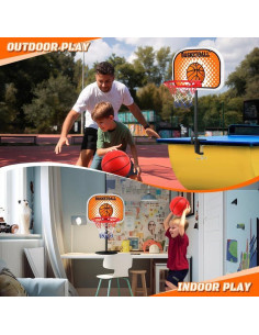 Aro de Baloncesto Mini ZQXJXZ 2 en 1 con Ventosa y Pelotas 2