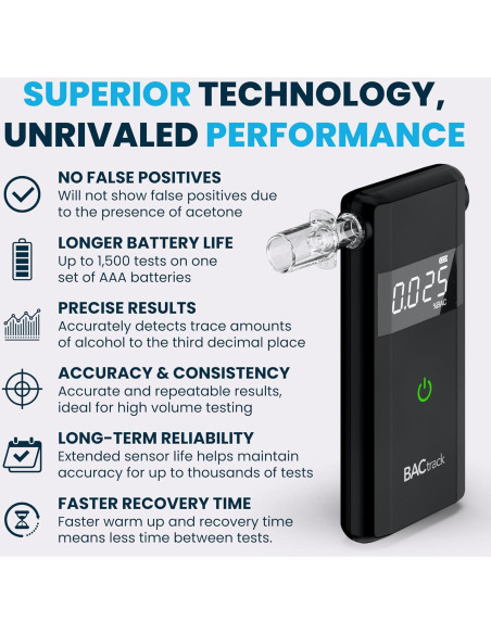 Alcoholímetro BACtrack Scout Profesional Portátil - Precisión Grado Profesional