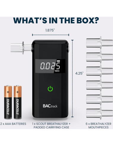 Alcoholímetro BACtrack Scout Profesional Portátil - Precisión Grado Profesional
