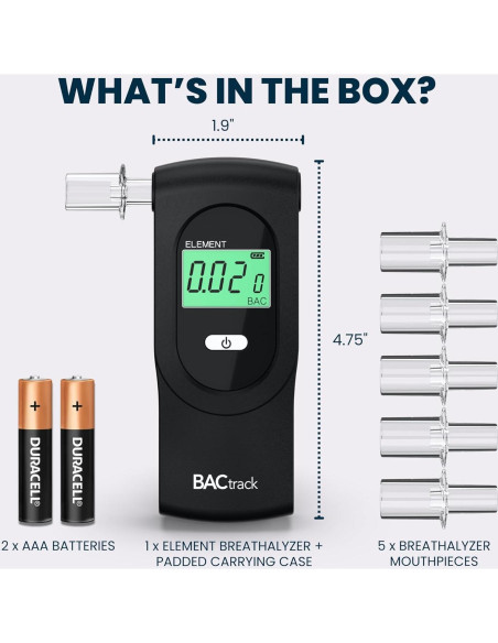 Alcoholímetro BACtrack Element Profesional Portátil - Precisión Grado Policial