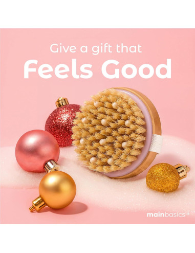 Cepillo Corporal Exfoliante MainBasics con Cerdas Naturales 10.8cm