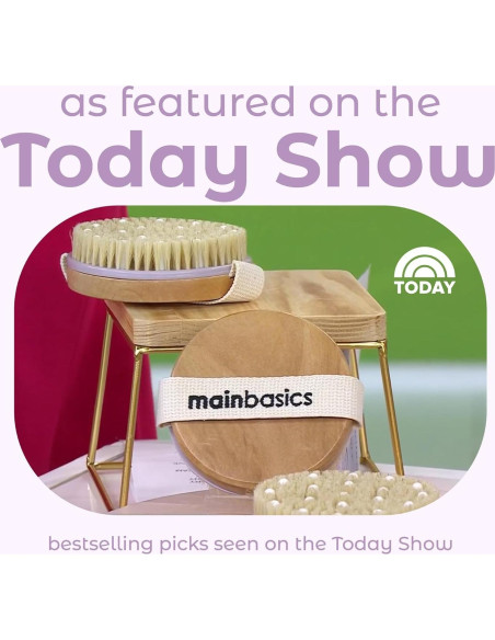 Cepillo Corporal Exfoliante MainBasics con Cerdas Naturales 10.8cm