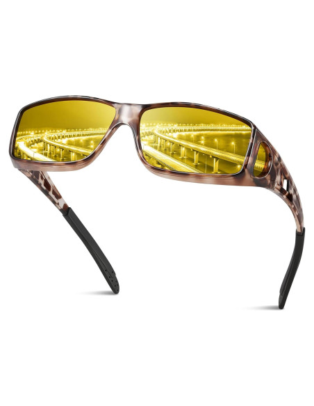 Gafas de Conducir de Noche Tnnaiko Polarizadas UV 63mm