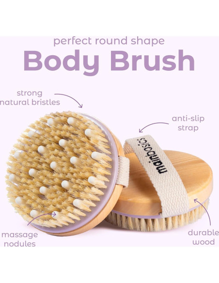 Cepillo Corporal Exfoliante MainBasics con Cerdas Naturales 10.8cm