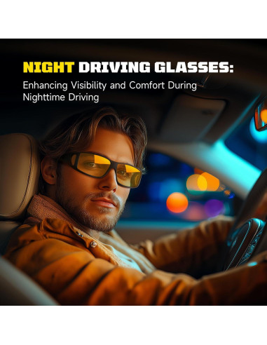 Gafas de Conducir de Noche Tnnaiko Polarizadas UV 63mm