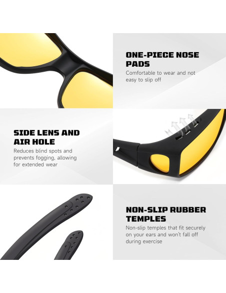 Gafas de Conducir de Noche Tnnaiko Polarizadas UV 63mm