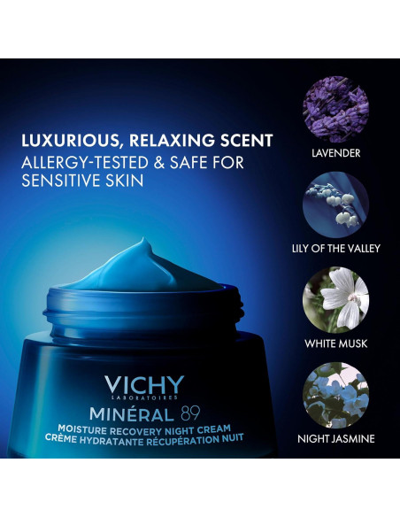 Crema Nocturna Hidratante Vichy Minéral 89 50ml con Melatonina