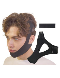 Correa Anti Ronquidos BSCWYJHY Ajustable Transpirable Negro