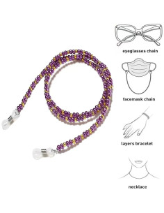 Cadena de Gafas 4 Piezas con Perlas para Mujeres 2