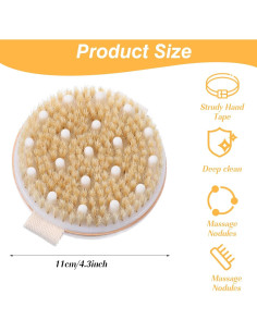 6 Cepillos Corporales de Cepillado Seco Wutfuooo - Exfoliación Natural 2