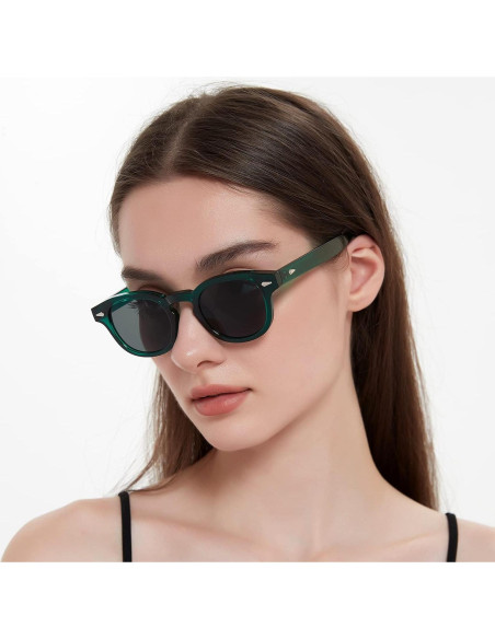 Gafas de Sol Gtand Unisex Retro 46mm UV400 Montura Verde