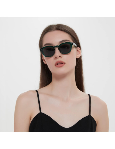 Gafas de Sol Gtand Unisex Retro 46mm UV400 Montura Verde