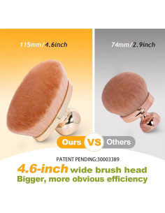 Brocha Corporal Extra Grande Yoseng 115mm Vegana para Autobronceador 2
