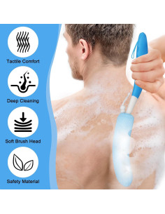 Cepillo de Ducha Ergonómico Leetye Mei - Mango Largo Antideslizante 2