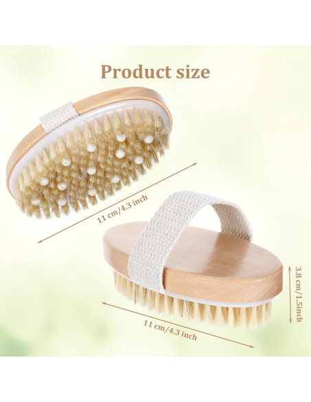 10 Cepillos Secos Exfoliantes Mekueeex para el Cuerpo