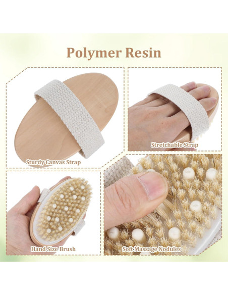 10 Cepillos Secos Exfoliantes Mekueeex para el Cuerpo