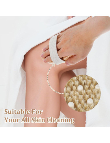 10 Cepillos Secos Exfoliantes Mekueeex para el Cuerpo