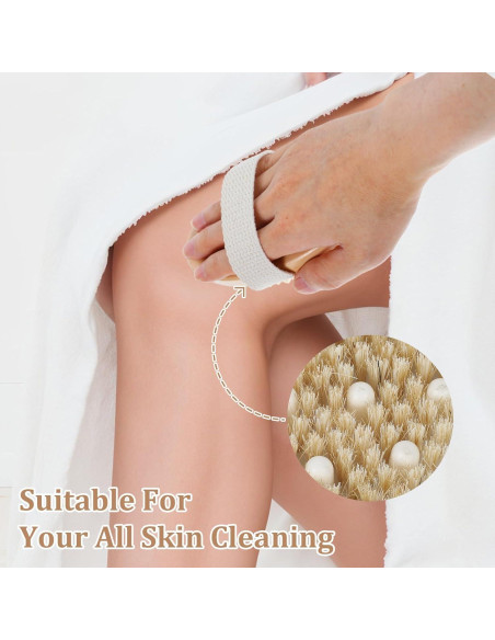 10 Cepillos Secos Exfoliantes Mekueeex para el Cuerpo