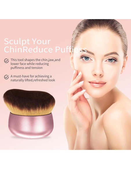 Brocha de Maquillaje Corporal MUOYID 75 mm Dorado Mate