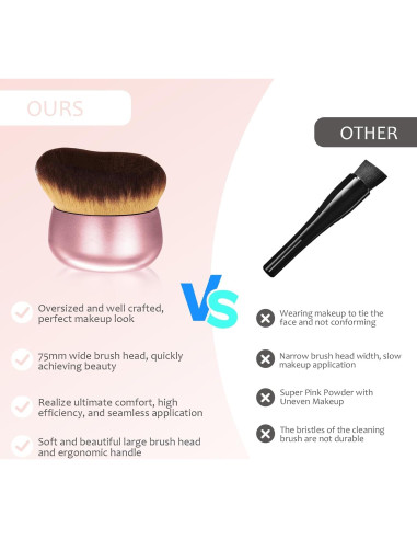 Brocha de Maquillaje Corporal MUOYID 75 mm Dorado Mate