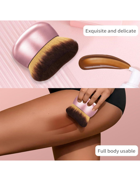 Brocha de Maquillaje Corporal MUOYID 75 mm Dorado Mate