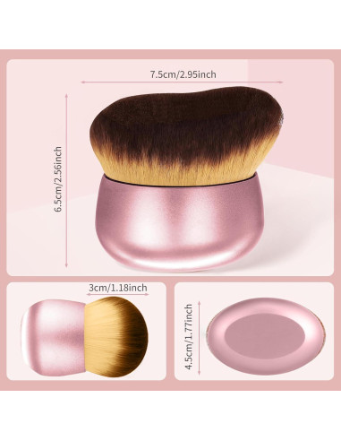 Brocha de Maquillaje Corporal MUOYID 75 mm Dorado Mate