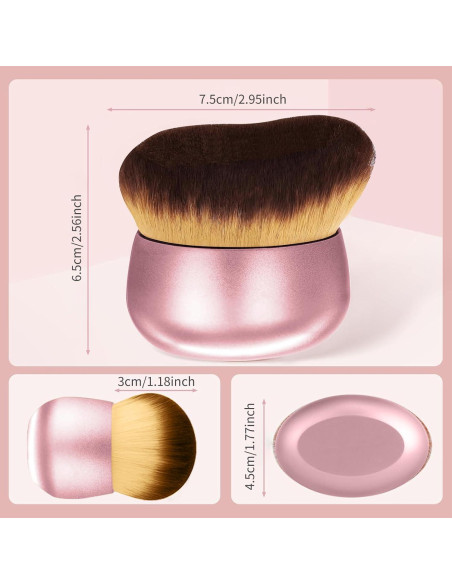 Brocha de Maquillaje Corporal MUOYID 75 mm Dorado Mate