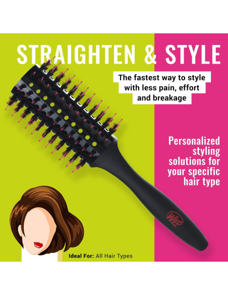 Cepillo Redondo Wet Brush BreakFree - Secado Rápido 30 cm