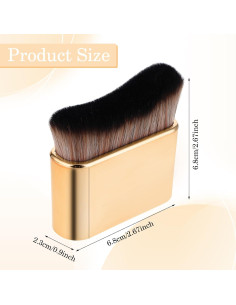 Brocha Kabuki Grande Molain 568600 para Autobronceador - Dorado 2