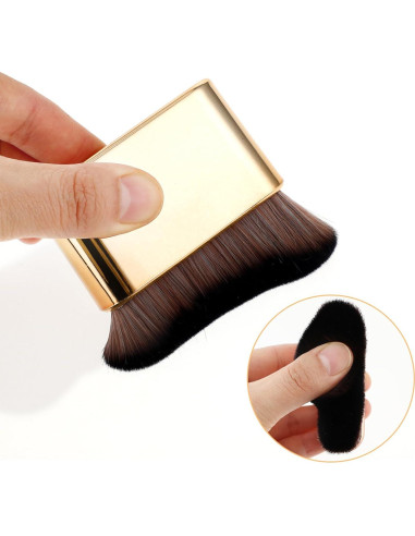 Brocha Kabuki Grande Molain 568600 para Autobronceador - Dorado