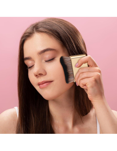 Brocha Kabuki Grande Molain 568600 para Autobronceador - Dorado