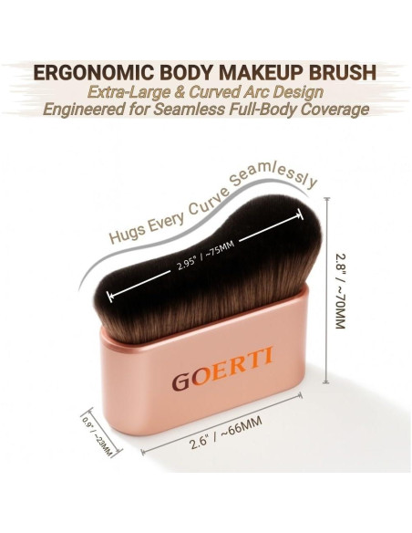 Brocha de Maquillaje Kabuki GOERTI para Autobronceador 8cm