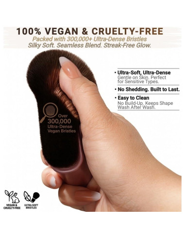 Brocha de Maquillaje Kabuki GOERTI para Autobronceador 8cm