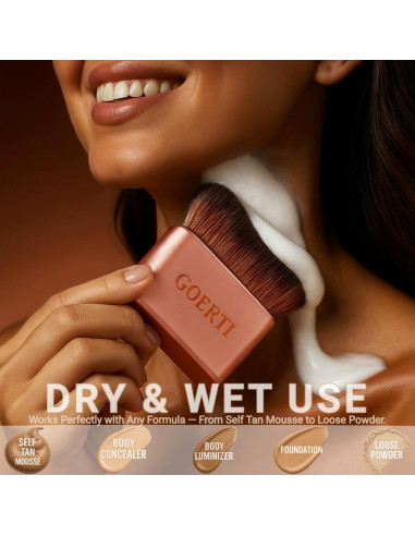 Brocha de Maquillaje Kabuki GOERTI para Autobronceador 8cm