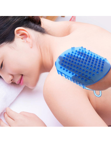 Guantes de Masaje de Silicona Healifty 2 Pcs Exfoliantes PVC