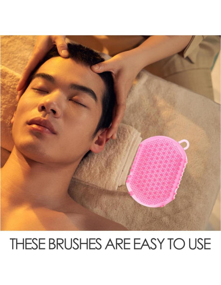 Guantes de Masaje de Silicona Healifty 2 Pcs Exfoliantes PVC