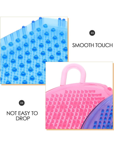 Guantes de Masaje de Silicona Healifty 2 Pcs Exfoliantes PVC