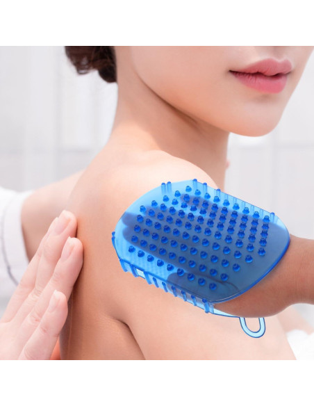 Guantes de Masaje de Silicona Healifty 2 Pcs Exfoliantes PVC