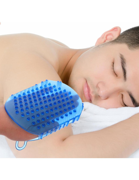 Guantes de Masaje de Silicona Healifty 2 Pcs Exfoliantes PVC