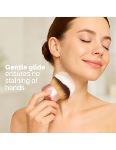 Brocha Kabuki Autobronceador OriginButy Rosa Cerdas Suaves 2