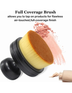 Brocha de Maquillaje Kabuki Falliny - Cobertura Completa Portátil 2