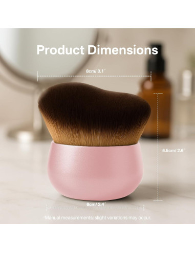 Brocha Kabuki Autobronceador OriginButy Rosa Cerdas Suaves