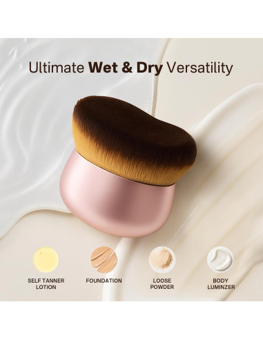 Brocha Kabuki Autobronceador OriginButy Rosa Cerdas Suaves